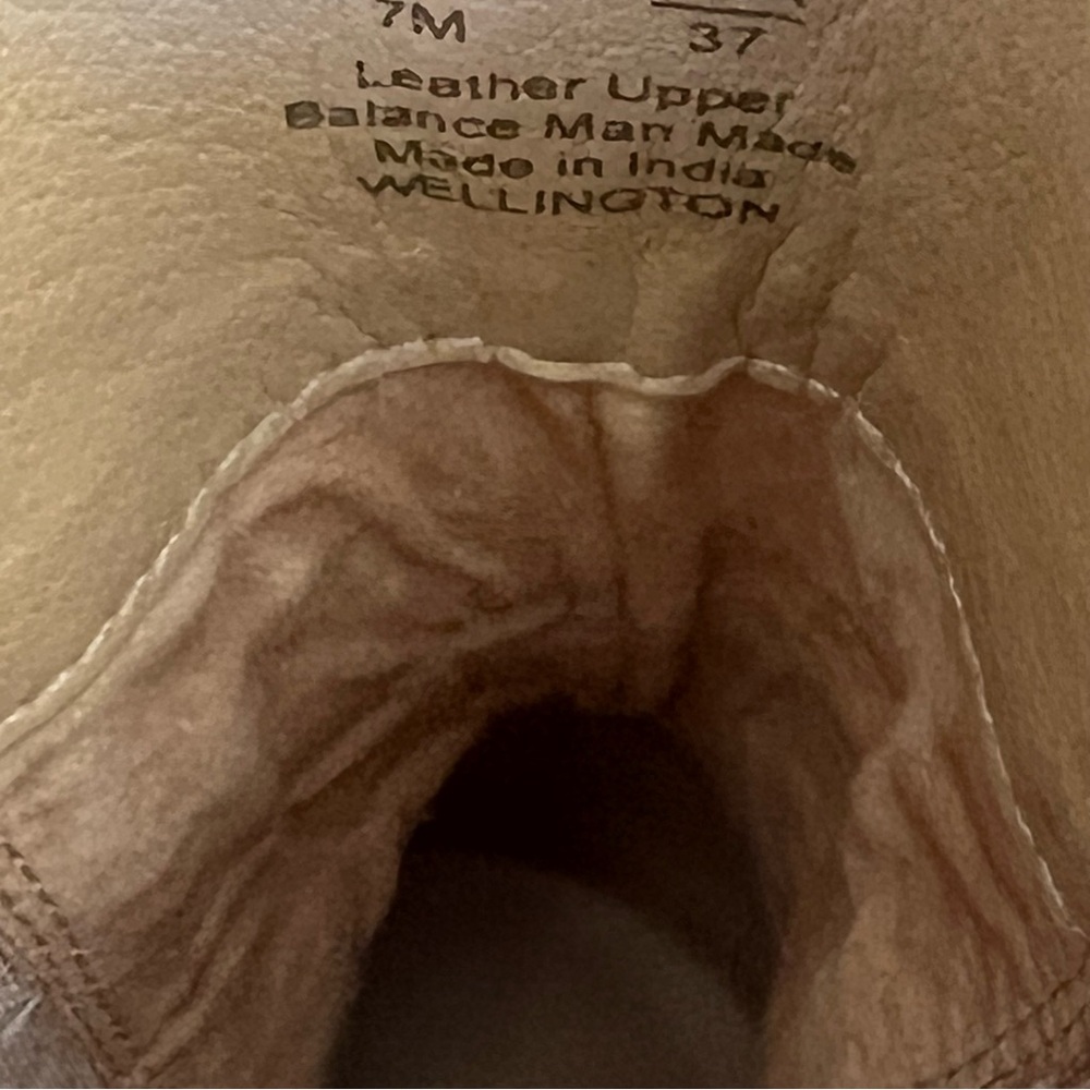 Sam Edelman Wellington Lugsole Ankle Boots – Taupe Tan Leather – Size 7 - Picture 8 of 8